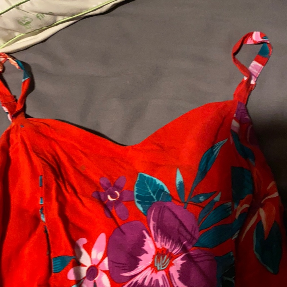 Pretty red floral dress